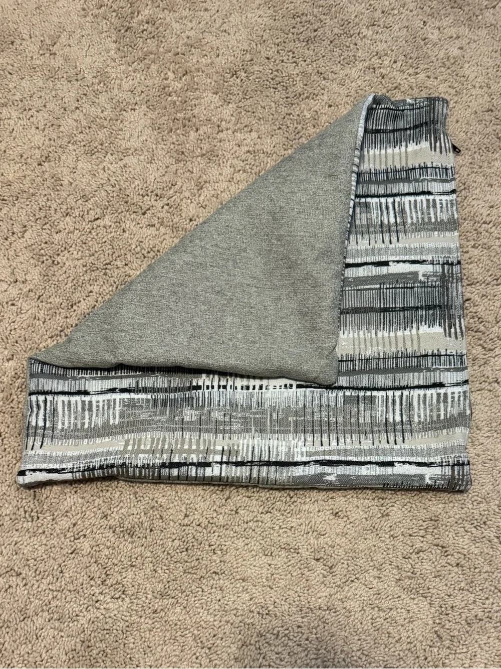 Neutral Abstract Stripe Throw Pillow Covers - Set of 3